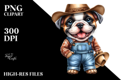 Abstract Bulldog Hat Jeans Watercolor Happy Product Image 2