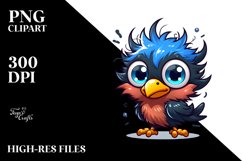 Whimsical Blackbird Clipart Product Image 1