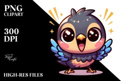 Whimsical Blackbird Clipart Product Image 3