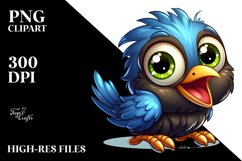 Whimsical Blackbird Clipart Product Image 3