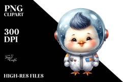 Cute Chicken in Space PNG Product Image 2