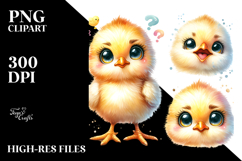 cute Baby Chicken Singing PNG Product Image 2
