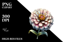 Zinnia with Golden Insertions, Transparent PNG Product Image 2