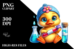 Vibrant Baby Duck Test Tube PNG Product Image 2