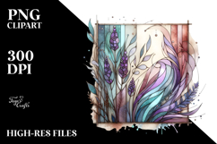 Abstract Lavender Stained PNG Product Image 2