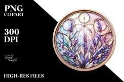Abstract Lavender Stained PNG Product Image 2