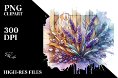 Abstract Lavender Stained PNG Product Image 2