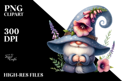 Cute Gnome with Cherry Blossom, Transparent PNG Product Image 2