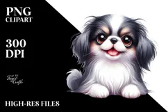 Cute Japanese Chin Smiling PNG Product Image 2