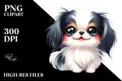 Cute Japanese Chin Smiling PNG Product Image 2