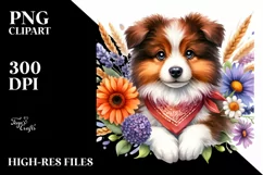 Border Collie Watercolor | Sublimation | Clipart Product Image 1