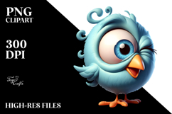 Cute Cartoon Bird with Winking Eye PNG Product Image 2