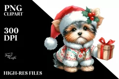 Enthusiastic Watercolor Yorkipoo PNG Product Image 1