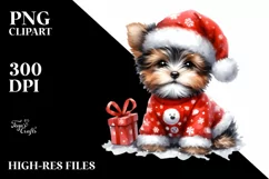 Enthusiastic Watercolor Yorkipoo PNG Product Image 3