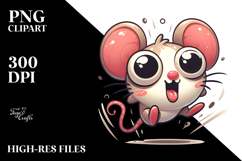 Cute Mouse with Cross-Eyed Expression PNG Product Image 2