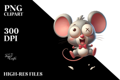 Ridiculously Cute Cartoon Mouse, Vector Art Product Image 2