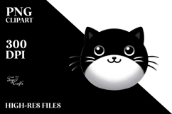 Digital Painting Funny Simple Image with Black Cat PNG Product Image 2