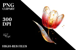 Tulip Watercolor Splash PNG Product Image 2