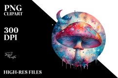 Colorful Magical Mushroom Clipart Product Image 1