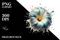Abstract Glossy Morning Glory PNG Product Image 2