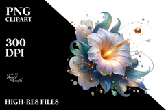Abstract Glossy Morning Glory PNG Product Image 2