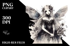 Gothic Fairy Watercolor | Sublimation | Clipart Product Image 1