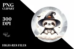 Cute Baby Sloth with Halloween Costume, Transparent PNG Product Image 3