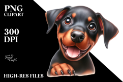 Adorable Baby Doberman Pinscher, PNG Product Image 2