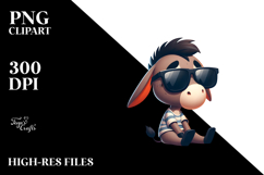 Donkey with Sunglasses PNG Product Image 2