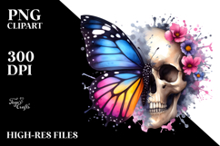 Cute Butterfly Skull PNG Product Image 2