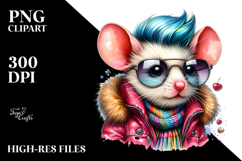 Proud Baby Mouse Posing like a Model, Transparent PNG Product Image 2