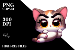 Exaggerated Cute Kitten PNG Product Image 2