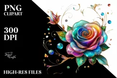 Watercolor Luxury Flower Splash Clipart Product Image 3
