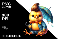 Baby Dove with Umbrella PNG Product Image 2