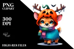 Cute Baby Elk Halloween PNG Product Image 2