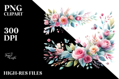 Colorful Abstract Roses PNG Product Image 2