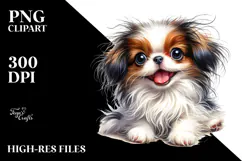 Watercolor Japanese Chin PNG Product Image 2