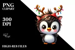 Enthusiastic Watercolor Penguin PNG Product Image 3