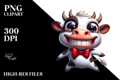 Watercolor Cow Portrait PNG Product Image 2