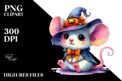 Vibrant Baby Mouse for Halloween | Sublimation Clipart Product Image 3