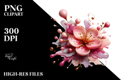 Glossy Cherry Blossom Sublimation PNG Product Image 2