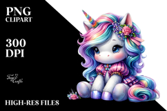 Vibrant Cute Unicorn PNG Product Image 1