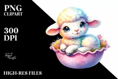 Colorful Smiling Baby Lamb in Pocket Clipart Product Image 1