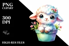 Colorful Smiling Baby Lamb in Pocket Clipart Product Image 3