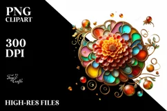 Watercolor Luxury Flower Splash Clipart Product Image 1