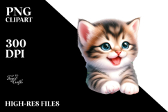 Cute Smiling Baby Kitten PNG Product Image 2
