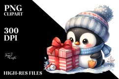 Washed Watercolor Baby Penguin, Transparent PNG Product Image 3