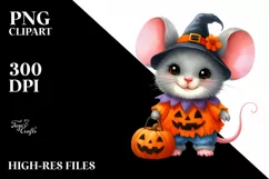Vibrant Baby Mouse for Halloween | Sublimation Clipart Product Image 3