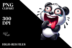 Goofy Panda Cartoon Vector PNG Product Image 2