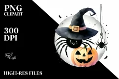 Retro Haloween Spider, Transparent PNG Product Image 1
